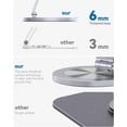 thumbnail image 5 of 360 Rotating Phone Stand for Desk, Dual-Adjustable Foldable Aluminum Desktop Phone Holder Compatible with iPhone 16 15 14 13 12 11 Series, iPad-Mini, 4-8" All Phones (Silver), 5 of 16
