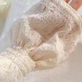 thumbnail image 3 of Ice Silk Arm Cover Sun Protection Pleated Puff Bubble Sleeves Women Summer Accessories Beige, 3 of 8
