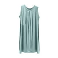 thumbnail image 2 of LYEAA Ladies Dresses Plus Size Sleeveless Casual Elegant Loose Midi Dresses V Neck Solid Fashion Flowy Summer Women's Comfortable Dresses Green L, 2 of 5