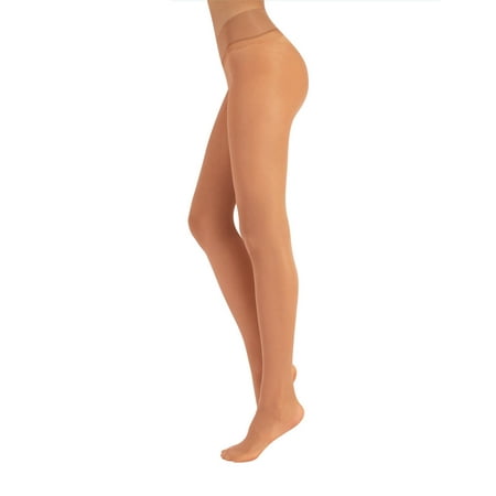

Calzitaly Seamless Sheer Tights with Comfortable Waistband 15 Dernier Pantyhose (L-XL Sun)