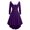 Purple, variant on Lilgiuy Women Dress Solid Long Sleeve Christmas Furry V-Neck Draw Back Swing Dress