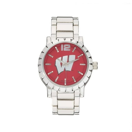 Wisconsin Badgers Team Watch A.N.Enterprises University of Wisconsin Badgers Licensed Collegiate Analog Watch with Japanese Movement 46mm ()