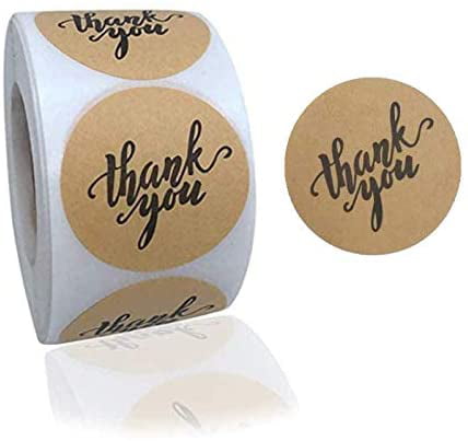 Party Mailing Supplies for Small Business Boutique Bags & Merchandise Bags. Company Giveaway & Birthday Party Wedding 1.5 inches Round Adhesive Labels for Gift 500 Floral Thank You Stickers E 
