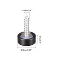 thumbnail image 2 of Uxcell Mirror Screws, 12mm/0.47", 10Pcs Brass Decorative Cap Screws Cover Nails Fasteners for Mirror Tables, Black, 2 of 5