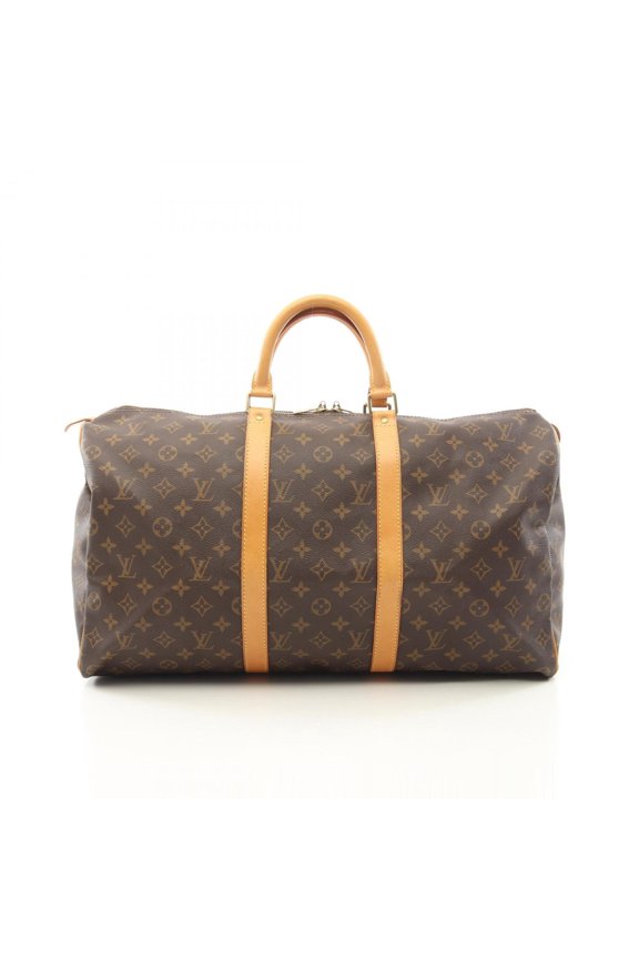 Pre-Owned Louis Vuitton Keepall 50 Monogram Boston Bag Handbag, Coated Canvas and Leather,...