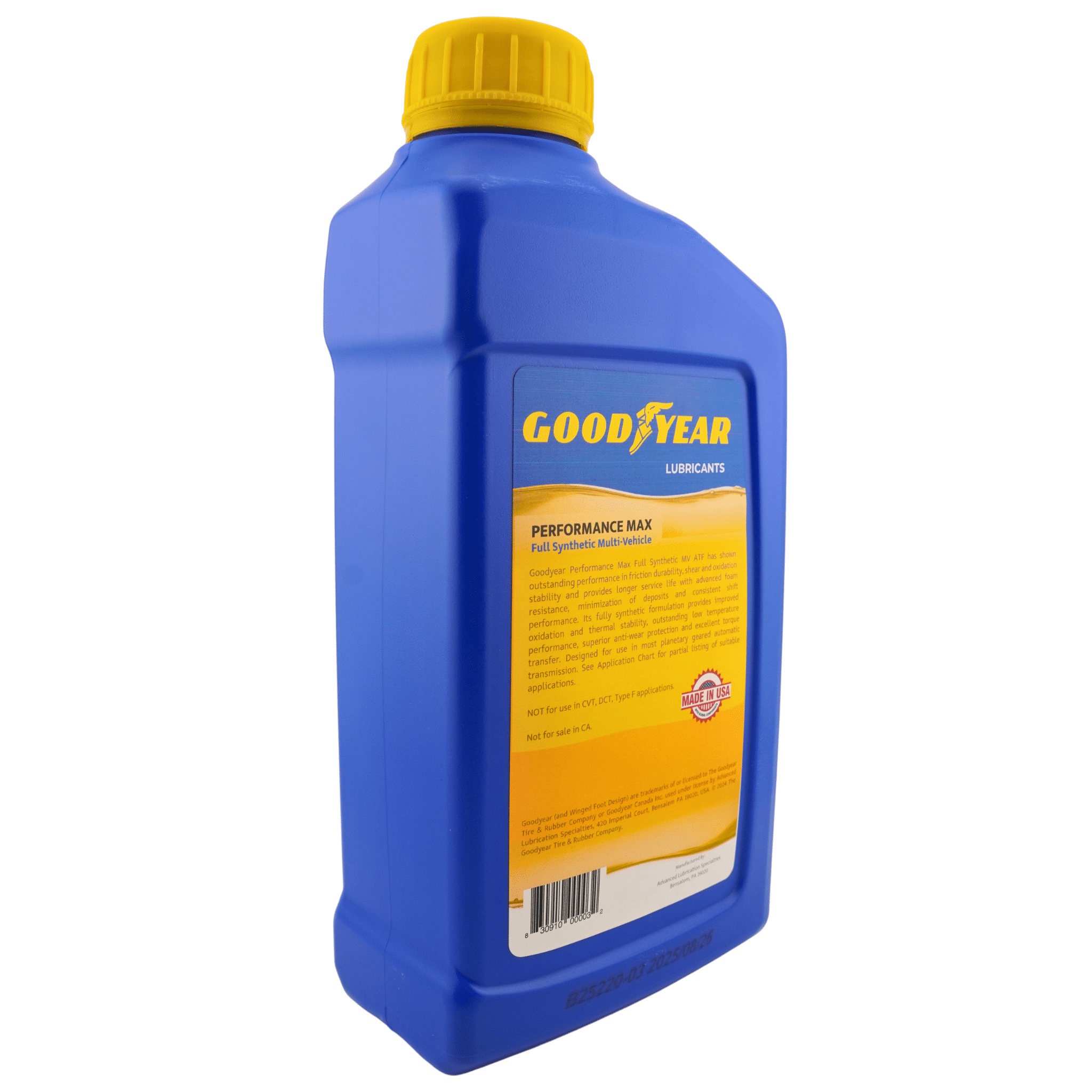 Full Synthetic Multi-Vehicle/Universal Automatic Transmission Fluid Performance Max – 1 Quart (Case of 12)