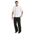 thumbnail image 4 of TOPTIE 2 Pack Veste de Chef à Manches Courtes Unisexe, Blanc, 4 of 6