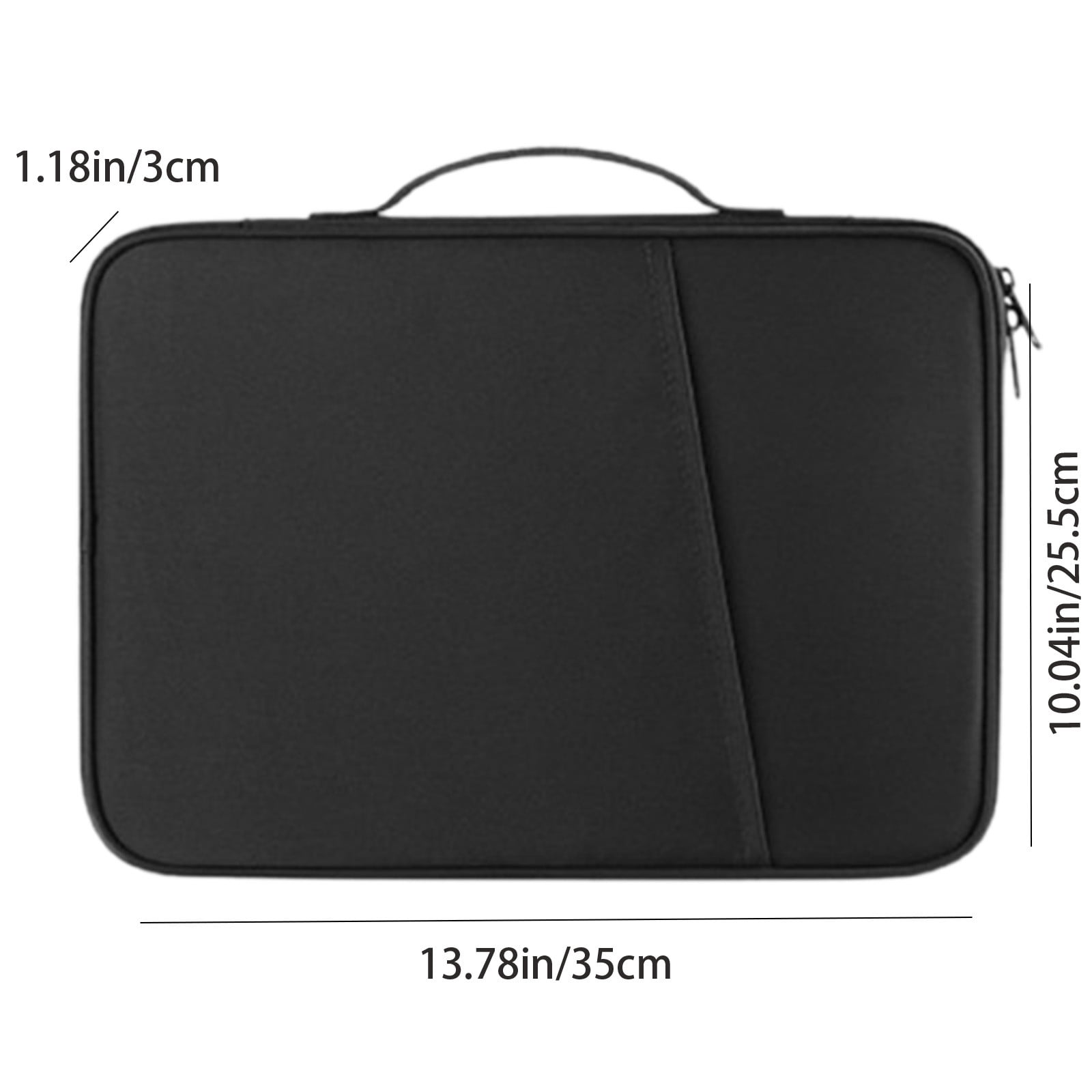 Hiroekza Universal Tablet Sleeve Case - Lightweight Laptop Bag for 10-14 Inch Tablets & Notebooks, Polyester Multi-Function Sleeve with Large Capacity for Accessories, Perfect for Work & Travel Black