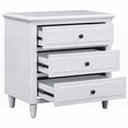 thumbnail image 4 of U_STYLE 28'' Modern 3-Drawer Nightstand with Rubber Wood Legs, 4 of 13