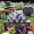 thumbnail image 3 of Flower Saddle Large Artificial Cemetery Flowers For Cemetery Memorial Flowers For Outdoor Decorations,Outdoor Artificial Flowers, 3 of 5