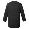 thumbnail image 4 of Ladies' Solid Color V-Neck Three Quarter Sleeve Shirt - Polyester Material - S-XXL, 4 of 4