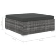 thumbnail image 4 of vidaXL 8 Piece Garden Lounge Set with Cushions Poly Rattan Grey, 4 of 5