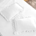 thumbnail image 7 of DNG Creations 4-Piece Long Ruffle Sheet Set 10-Inch Deep Pocket (Solid White - Queen), 7 of 7
