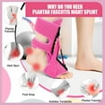 thumbnail image 2 of Plantar Fasciitis Night Splint-Upgrade 3 Adjustable Planters Facetious Relief Brace,Plantar Fasciitis Relief Women Men Straps,Support Relief Foot Drop Achilles Tendonitis Day Night(Gray-2PC), 2 of 7