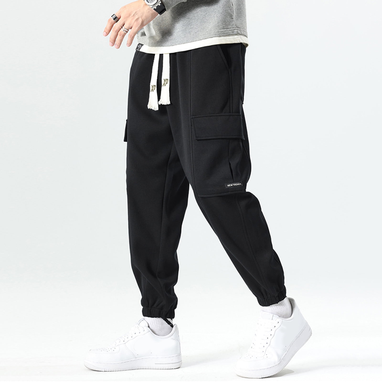 Black casual pants mens new arrivals