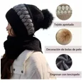 thumbnail image 3 of Gorro Y Bufanda De Punto Para Invierno Frío Mujer En Uno, 3 of 7
