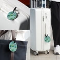 thumbnail image 6 of Tennis Set of 2pcs PU Leather Round Suitcase Tags with Privacy Cover and Name ID Tag - Ideal for Travel Luggage, Handbags, Backpacks, School Bags, 6 of 6