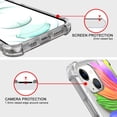 thumbnail image 5 of CoverON Phone Design For Apple iPhone 13 Mini Case and Screen Protector Tempered Glass, Clear Slim TPU Cover, Rainbow Sunflower, 5 of 9