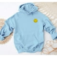 thumbnail image 6 of HAPPY FACE SEQUIN Patch Graphic Unisex Fleece Hooded Sweatshirt, 6 of 8