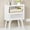 White, variant on LELELINKY 2pc Rattan Nightstand with Charging Station, Boho Bedside Table with Handmade Drawer & Open Shelf for Bedroom, White New