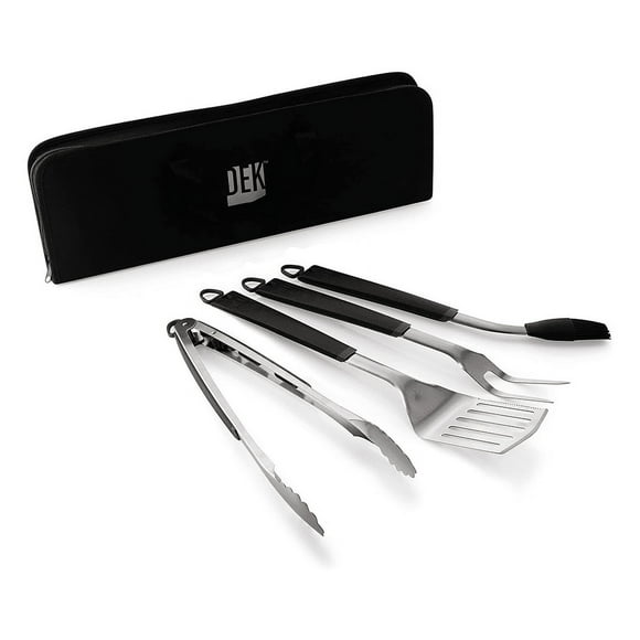 DEK™ 4-Piece Premium Stainless Steel Heavy Duty BBQ Tool Set