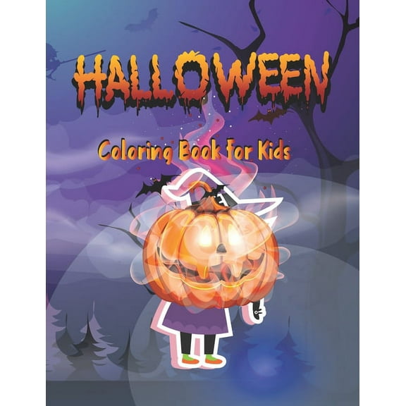 Halloween Coloring Book for kids: Awesome a beautiful fall coloring book 50 cute design best size 8.5 x 11 (Paperback)