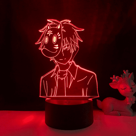 

JUSTUP 3D Illusion Lamp Anime Firefly Light Remote Control Night Light for Kids Bedroom Décor --- Black Seat