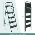 thumbnail image 4 of Costway 4 Step Ladder Folding Portable Anti-Slip Steel Step Stool 330lbs with Tool Platform, 4 of 11