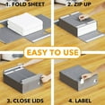 thumbnail image 4 of SpaceAid 6 Pack Sheet Organizers and Storage, Queen & King Size, Beige, Gray, 4 of 7