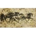 thumbnail image 2 of Wiley, Marta 14x10 Black Ornate Wood Framed with Double Matting Museum Art Print Titled - Horses Running I, 2 of 4