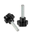 thumbnail image 3 of Uxcell M10 x 60mm Male Thread 38mm Head Star Knobs Zinc Plated Black 1 Pack, 3 of 5