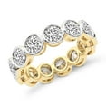 thumbnail image 3 of Round Shape Lab Grown Diamond Dream Bazel Eternity Ring For Women | 3 Carat IGI Certified 14K Yellow Gold | FG-VS Quality Friendly Diamonds Eternity Ring Size 6.5, 3 of 5