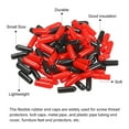 thumbnail image 4 of 100pcs Rubber End Caps Cover Assortment 3.5mm Screw Thread Protector for Screw Bolt Black Red, 4 of 5