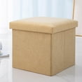 thumbnail image 3 of EGNMCR Closet Organizers and Storage, Storage Trunks & Bag Multifunctional Storage Stool Can Sit, Storage Stool, Home Color Combination Fabric Folding Storage Box, Shoe Changing Stool clothes storage, 3 of 3
