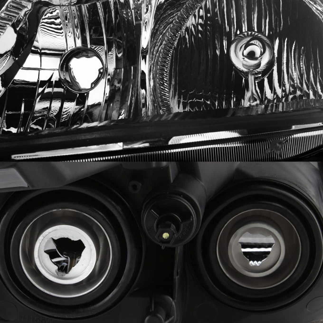 AKKON - Fits 2007 2008 2009 Altima Sedan Driver & Passenger Both Side Halogen Headlights Headlamps Black
