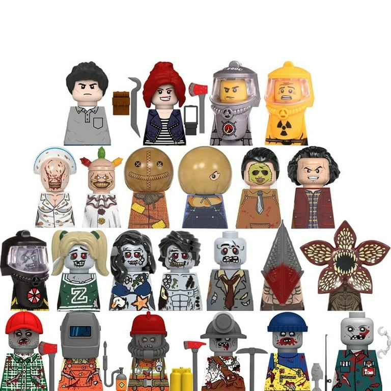 MOC NON LEGO MOC Horror Movie Mini Action Zombie Figures Walking Dead Safe House Building Blocks Post Ruins City Halloween Bricks Toys Walmart