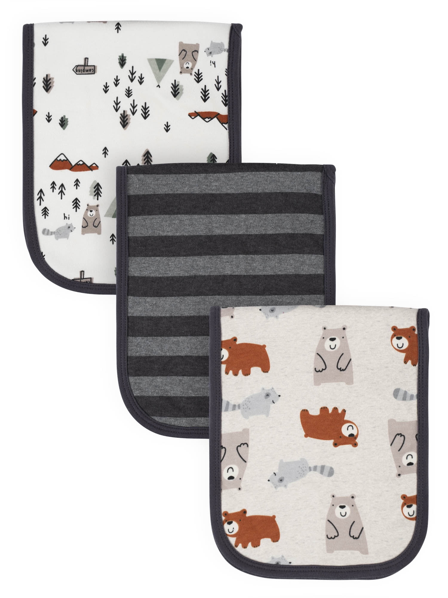 Gerber Cotton Burp Cloth, 3pk Unisex