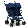 thumbnail image 2 of GAP babyGap Classic Side-by-Side Double Stroller - Lightweight Double Stroller with Recline, Extendable Sun Visors & Compact Fold - Made with Sustainable Materials, Navy Camo, 2 of 5