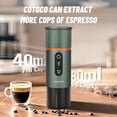 thumbnail image 4 of COTGCO Portable Espresso Maker for Travel: Portable Coffee Maker - Self Heating - Make 8 Cups Espresso One Charge - Coffee Anytime -Compatible for Nespresso Capsule - Green, 4 of 7