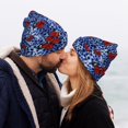 thumbnail image 5 of Yiaed Abstract Colorful Butterflies Print Winter Beanie for Men Women, Fleece Lined Beanie Soft Warm Knit Hat Ski Stocking Cuffed Ca, 5 of 6