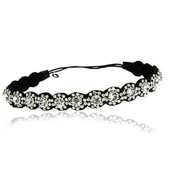 Headband with Black Rhinestones | Look Sheet on All the Different Ways to Wear Including the Inspired Great Gatsby 20's Looks | Day Dreamer
