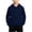 Dark Blue, variant on Hzzrkos Boys Casual Loose Solid Color Hooded Long Sleeve Pullover Sweatshirt Kangaroo Pocket Ribbed Trim Hoodie Top Athletic Streetwear Sweatshirt Outerwear Dark Blue