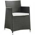 thumbnail image 1 of Modway Junction 18.5" Wicker / Rattan Outdoor Armchair in Brown/White, 1 of 3