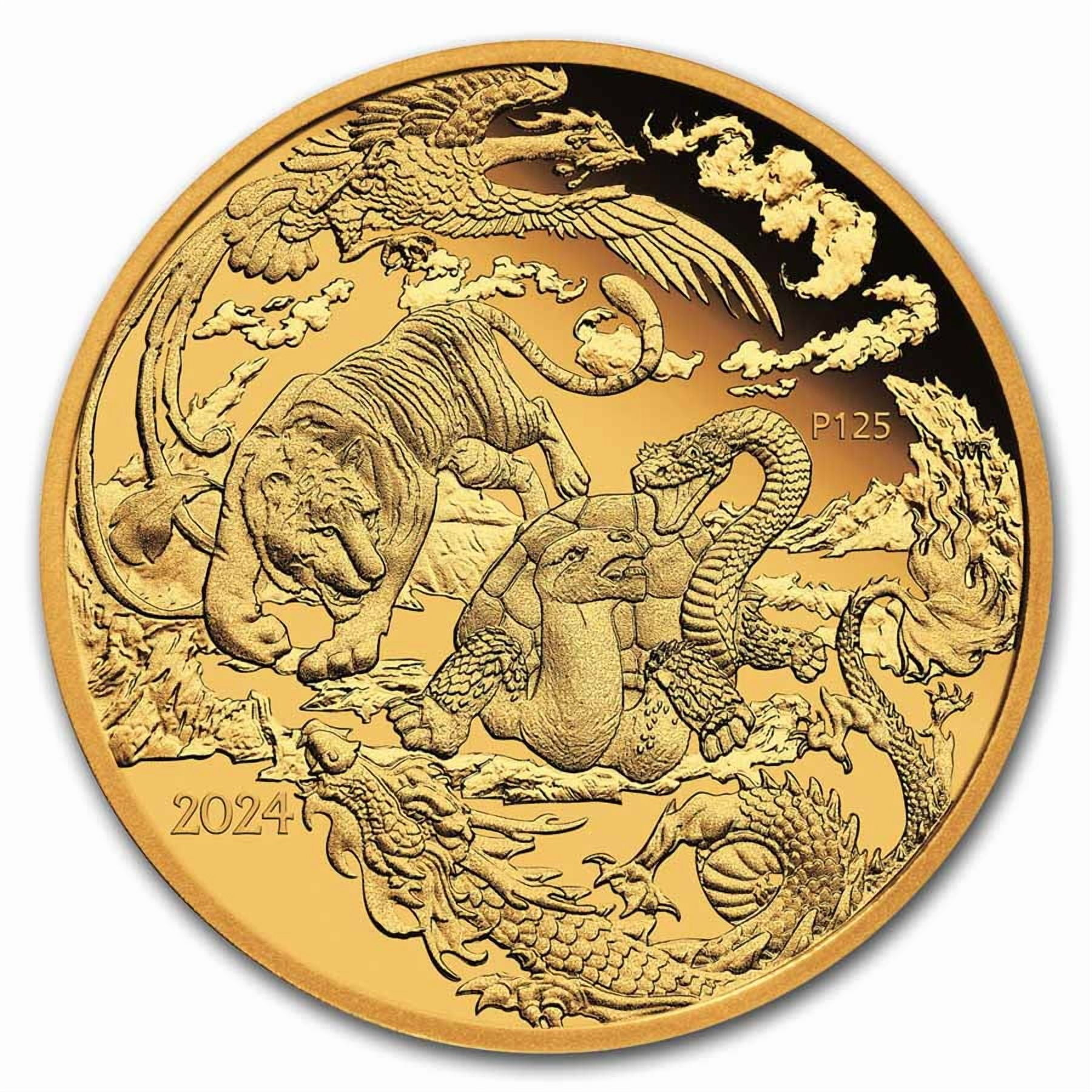 2024 AUS 1 oz Gold Chinese Myths & Legends Four Guardians Proof