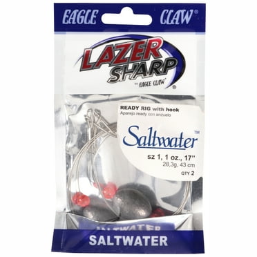 Eagle Claw Ready Rig with Lead Weight and Size 1 Hook