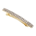 thumbnail image 1 of Unique Bargains 1 Pc Pinzas para el cabello Grace Crystal Spring Clip Hairpin 2-Row Barrette Clip tono dorado, 1 of 5