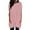 Pink, variant on Womens Solid Color T-Shirt Crewneck Short Sleeve Oversized Slouchy Loose Fit Longline Tops Front Pockets Fashion Casual Tee