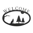 thumbnail image 1 of Village Wrought Iron WEL-145-S Small Welcome Sign-Plaque - Timberwolf, 1 of 3