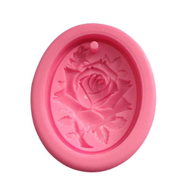 Monstrate Molde colgante de patrón de rosa de silicona, molde de adorno de perfumada de resina decorativa portátil, accesorios de herramienta de Cocina y Comedor Monstrate HA078780-00