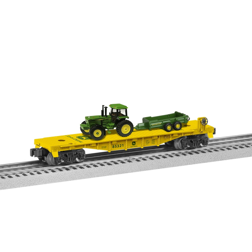 Lionel O Scale John Deere Flatcar with Tractor Load Electric Powered